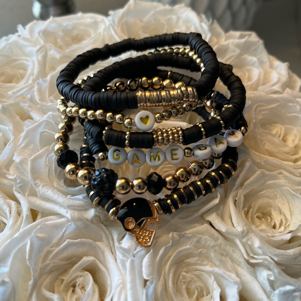 Football Game Day Stackable Bracelets